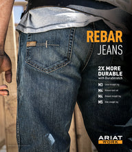 Load image into Gallery viewer, Ariat MENS REBAR M5 STRAGHT LEG- IRONSIDE - ASSORTED SIZES