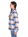 Load image into Gallery viewer, Wrangler- Womans Darla Shirt Jacket - Blue/Clay - ASSORTED SIZES