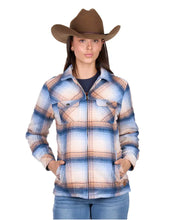 Load image into Gallery viewer, Wrangler- Womans Darla Shirt Jacket - Blue/Clay - ASSORTED SIZES