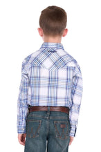 Load image into Gallery viewer, Wrangler - BOYS - Eric Logo Long Sleeve Shirt -Blue/Royal - ASSORTED SIZES