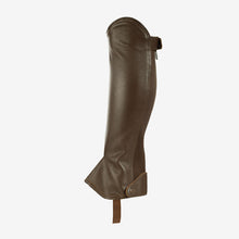 Load image into Gallery viewer, Horze PU Leather Half Chaps - BROWN & BLACK