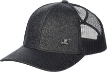Load image into Gallery viewer, Ariat Womens High Pony Tail Cap - Black Glitter- One Size