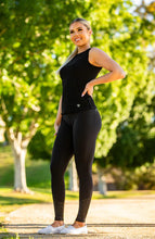 Load image into Gallery viewer, Bare Equestrian YOUTH Performance Tights - BLACK CAT - 12/14