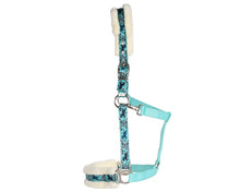 Load image into Gallery viewer, Halter - Fleece Ponies - Aqua - PONY, COB, FULL