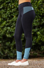 Load image into Gallery viewer, Bare Youth Performance Riding Tights -Oxford Neon Blue - Youth 6-8