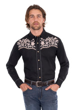 Load image into Gallery viewer, Wrangler - Mens Anthony Embroided - LONG SLEEVE Shirt - Black - Small