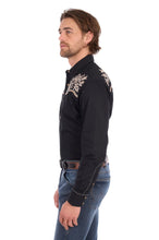 Load image into Gallery viewer, Wrangler - Mens Anthony Embroided - LONG SLEEVE Shirt - Black - Small