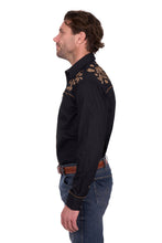 Load image into Gallery viewer, Wrangler - Mens Luke Embroided Long Sleeve Shirt - BLACK - ASSORTED SIZES