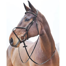 Load image into Gallery viewer, Horze Prescott Cross Noseband Bridle BLACK and BROWN
