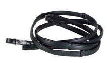 Load image into Gallery viewer, Jeremy & Lord Nappa Grip Reins - BLACK & BROWN- VARIOUS SIZES