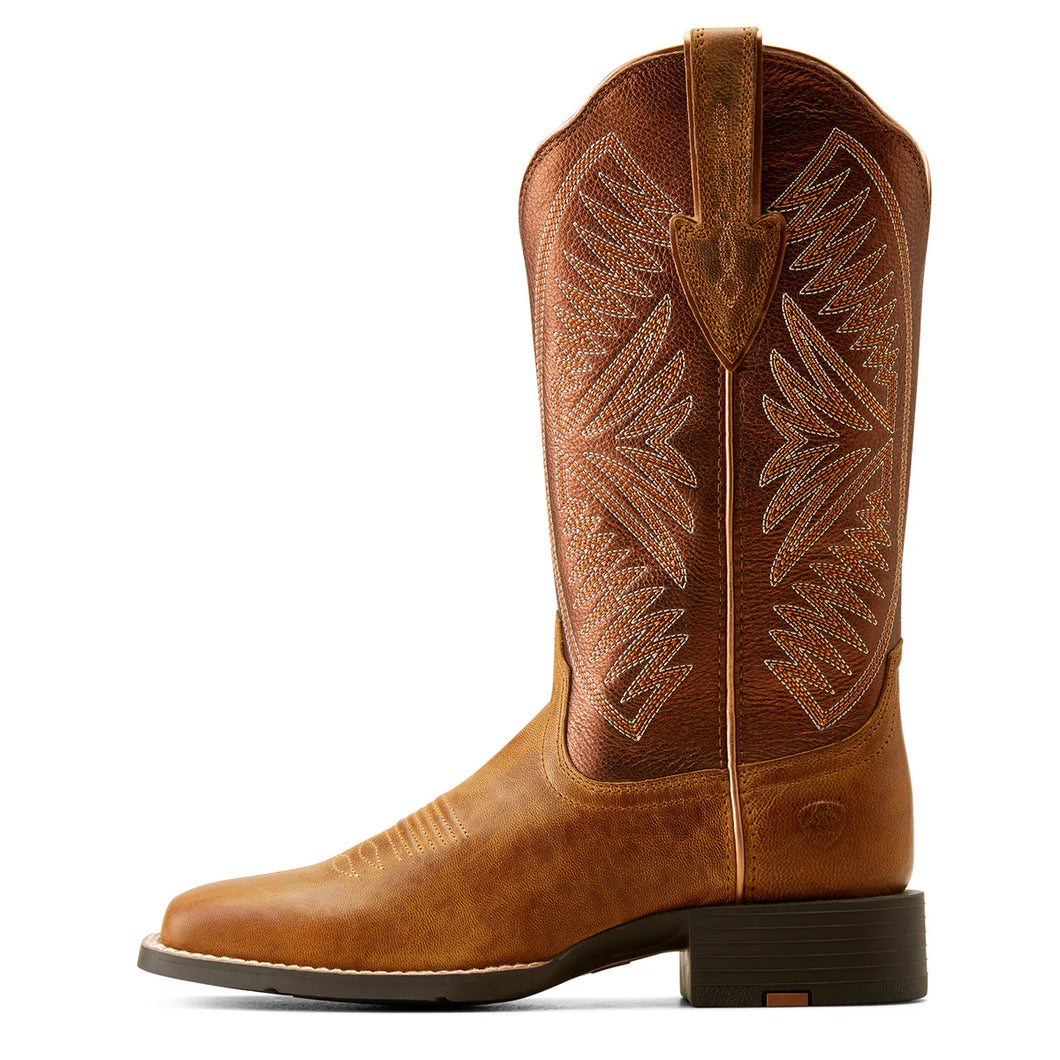 Ariat Womens Round up - RUIDODO PEARL/BURNISHED CHESTNUT