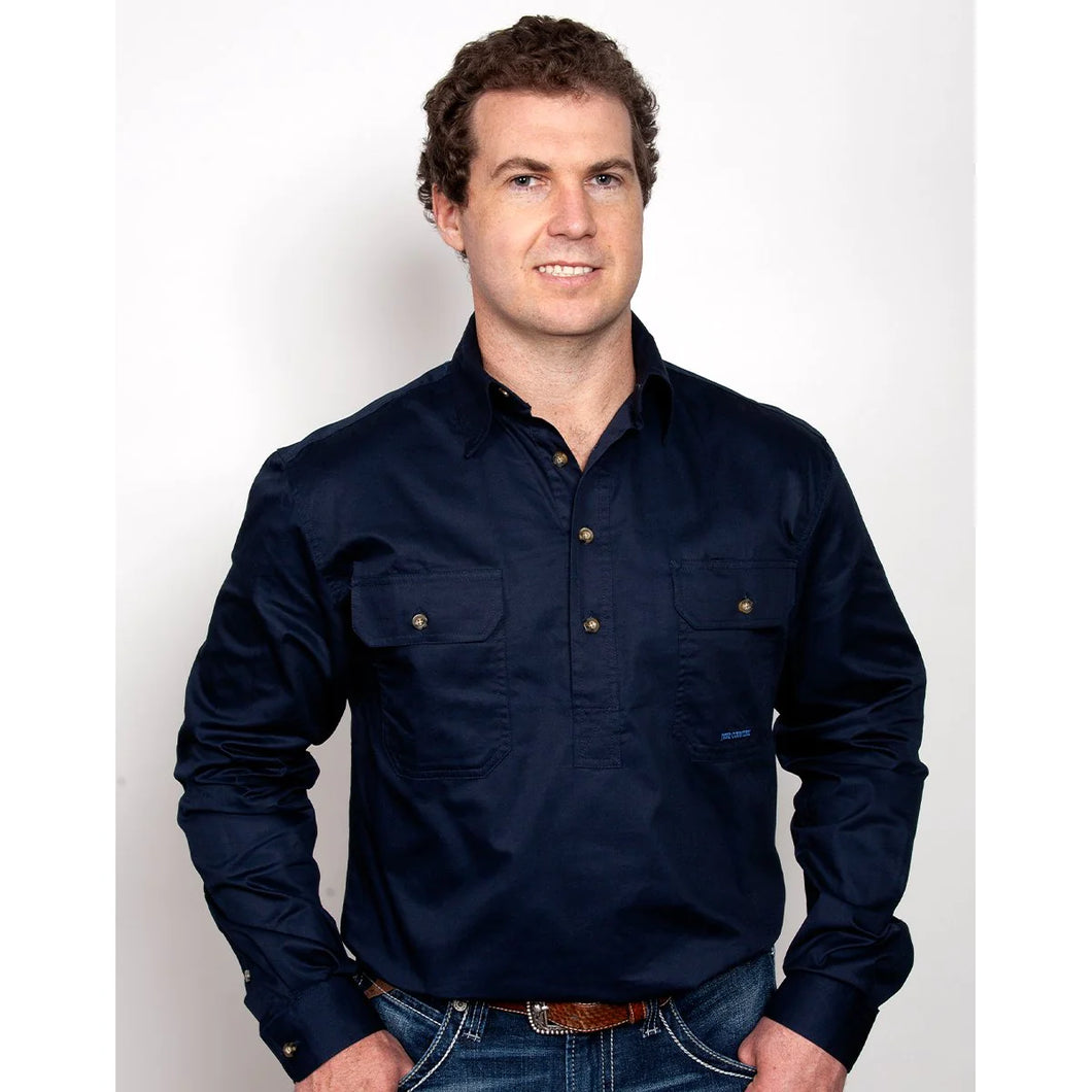Cameron Just Country Men's  Workshirt Navy 4 XL
