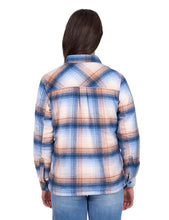 Load image into Gallery viewer, Wrangler- Womans Darla Shirt Jacket - Blue/Clay - ASSORTED SIZES
