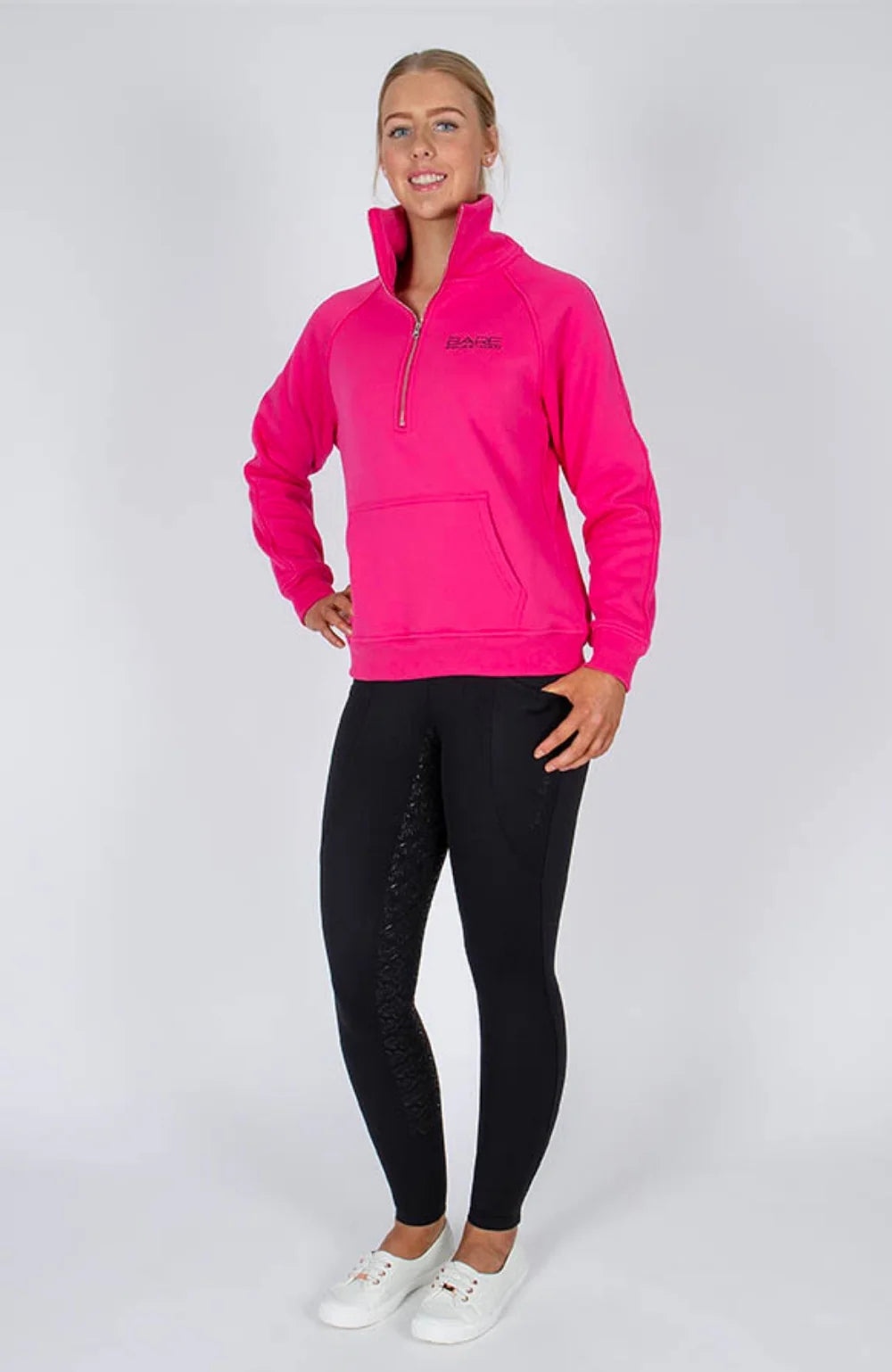 Bare - Quarter Zip Teddy Pull Over - PINK