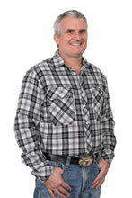 Load image into Gallery viewer, Just Country - Mens Evan Flannel Workshirt - Grey - XXXLarge
