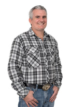 Load image into Gallery viewer, Just Country - Mens Evan Flannel Workshirt - GREY
