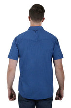 Load image into Gallery viewer, Marlow - Mens Short Sleeve Shirt -PureWestern - Blue/Navy - X Large
