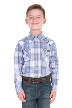 Load image into Gallery viewer, Wrangler - BOYS - Eric Logo Long Sleeve Shirt -Blue/Royal - ASSORTED SIZES
