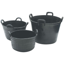 Load image into Gallery viewer, Rubber Feed Tub - BLACK - VARIOUS SIZES - PICK UP IN STORE ONLY
