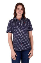 Load image into Gallery viewer, Josie - Womens Short Sleeve Shirt - Navy - 10
