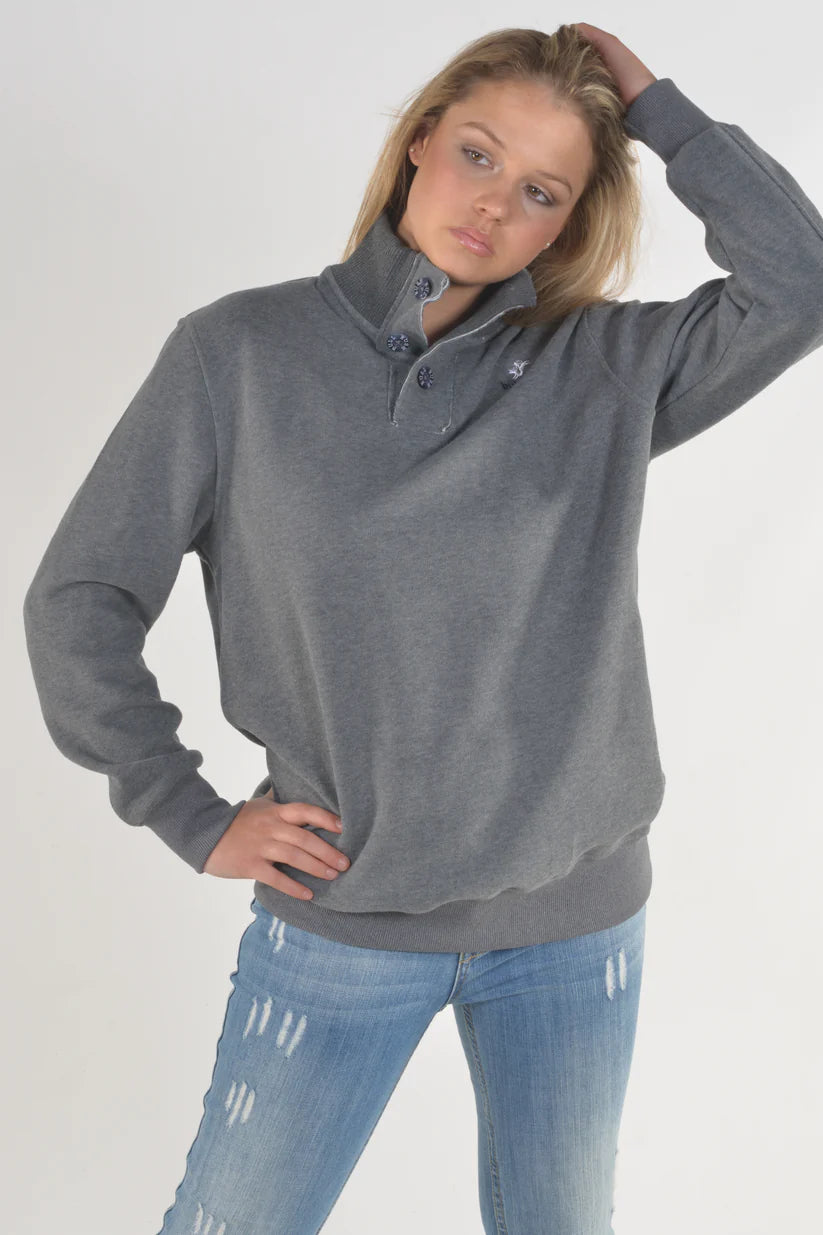 Bull Rush - 3 Button Sweat 24 - Medium- UNISEX - GREY - WAS $ 159.95 NOW $ 111.96 - NO EXCHANGES OR REFUNDS ON SALE ITEMS