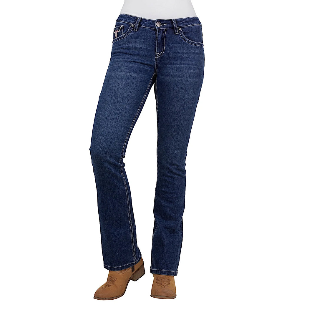 Pure Western -WOMANS - Ava Boot Leg Jean- Indigo - 18