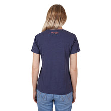 Load image into Gallery viewer, Wrangler - Womans Bianca Short Sleeve Top - Navy Marle - 12
