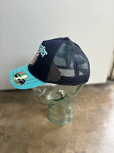 Load image into Gallery viewer, Kids Chelsea Trucker Cap - Navy/Aqua
