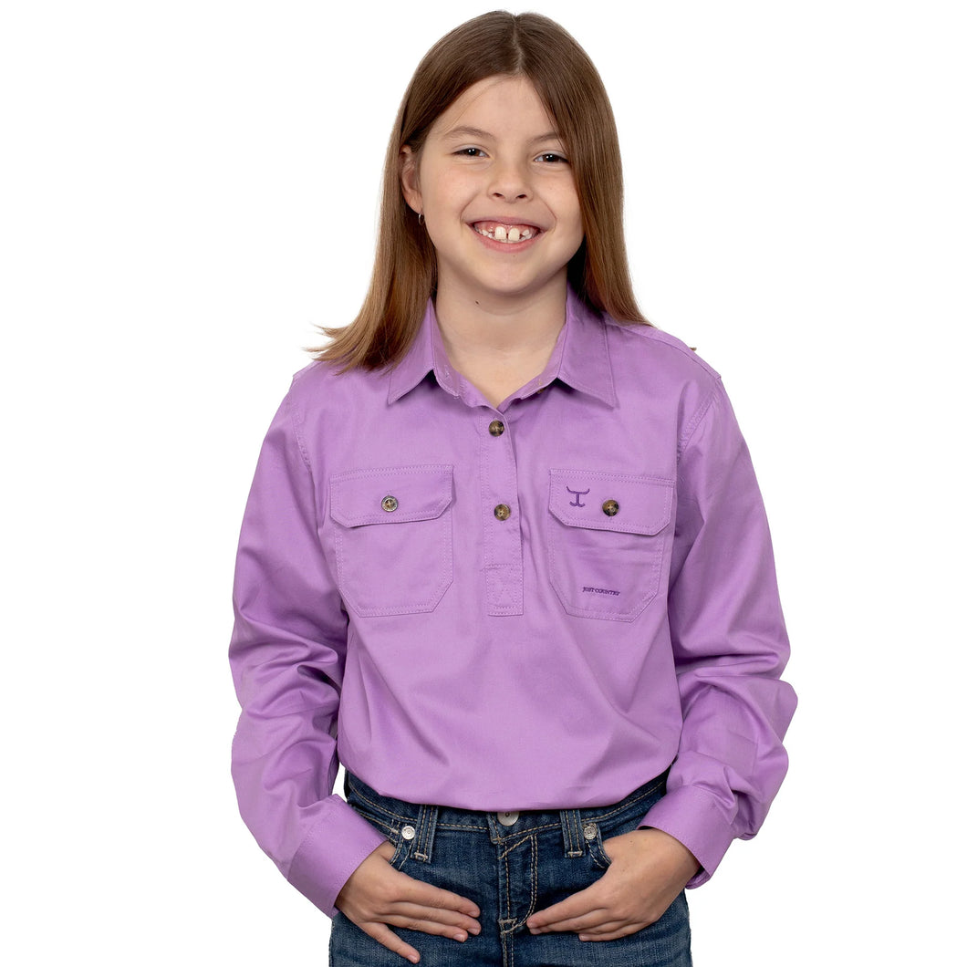 Kenzie Workshirt - Girls - Just Country - ORCHID -ASSDORTED SIZES
