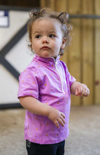 Load image into Gallery viewer, Bare Babes Quarter Zip Shirt-Pink Star Dust - Childs 4
