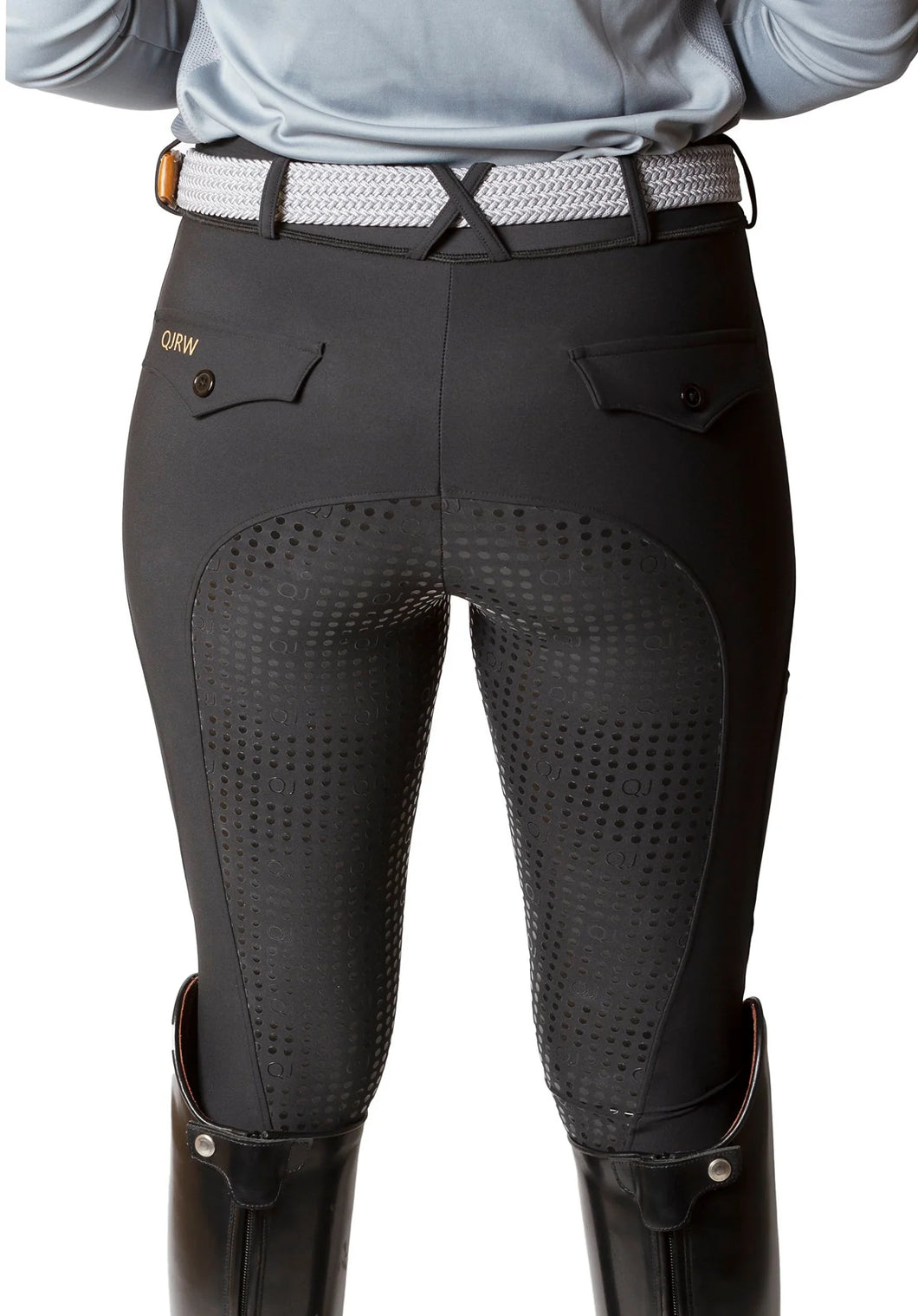 QJ - Competition Riding Tights - Black - Small - 8-10