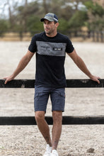 Load image into Gallery viewer, Mens Stewart Short Sleeve TeeBlack and Grey - WAS $ 64.95 50 % OFF NOW $ 32.47 - NO EXCHANGES OR REFUNDS ON SALE ITEMS

