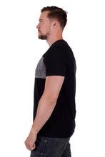 Load image into Gallery viewer, Mens Stewart Short Sleeve TeeBlack and Grey - WAS $ 64.95 50 % OFF NOW $ 32.47 - NO EXCHANGES OR REFUNDS ON SALE ITEMS
