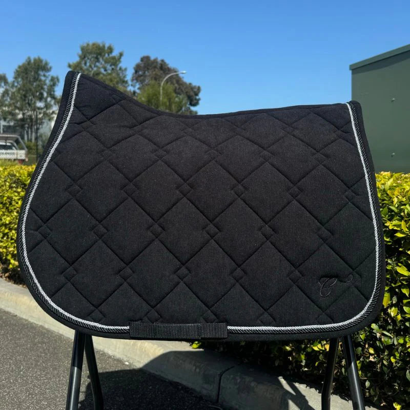 Saddle Pad - Cavalier - Corduroy - BLACK - COB