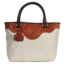 Load image into Gallery viewer, Handbag- Cowhide - Cowhide/Brown
