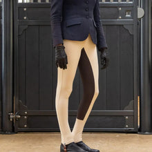Load image into Gallery viewer, Bare Youth  2 Tone Compretition Tights - STONE &amp; HAVANA BROWN -  YOUTH
