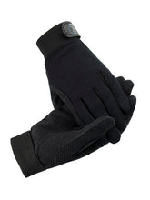 Load image into Gallery viewer, Horze Basic Polygrip Riding Gloves - Black - Large

