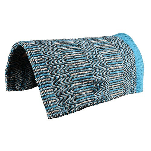 Double Weave Saddle Blanket TURQUOISE/BLACK