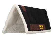 Load image into Gallery viewer, Fleece Lined Canvas Saddle Pad - BLACK - 32 inch x 32 inch
