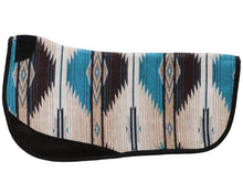 Load image into Gallery viewer, Barrel Race Contoured Pad - Turquoise / Chocolate- 28 inch x 28 inch
