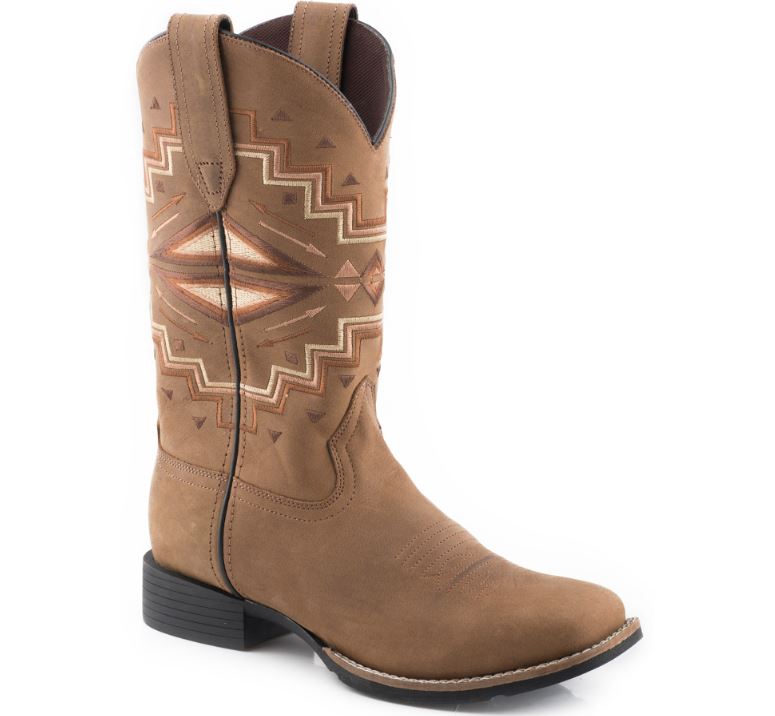 Roper - Womens Monterey Aztec -Tan Burnished Leather