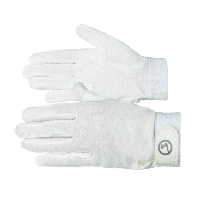 Horze Basic Polygrip Riding Gloves - White - Large
