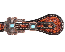 Load image into Gallery viewer, Spur Straps - Wildflower Fort Worth - Turqouise and Copper

