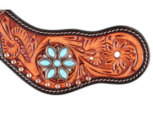 Load image into Gallery viewer, Spur Straps - Wildflower Fort Worth - Turqouise and Copper
