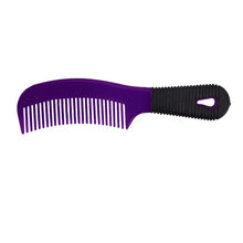 Load image into Gallery viewer, Plastic Comb with Rubber Handle - PURPLE &amp; RED

