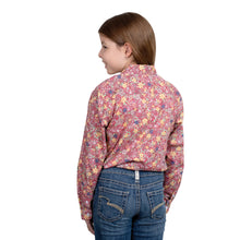 Load image into Gallery viewer, Just Country - Girls Harper Half Button Workshirt - Pink Floral - Large
