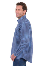Load image into Gallery viewer, Hard Slog - Mens Wyatt 1/2 Plkt Long Sleeve Shirt - Blue - ASSORTED SIZES
