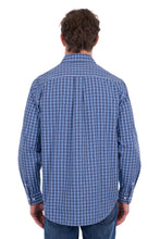 Load image into Gallery viewer, Hard Slog - Mens Wyatt 1/2 Plkt Long Sleeve Shirt - Blue - ASSORTED SIZES
