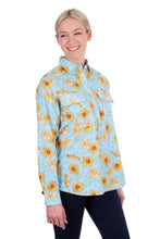 Load image into Gallery viewer, Hard Slog - Womens  Sunday Shirt 1/2 PLKT Long Sleeve Shirt - BLUE / YELLOW - ASSORTED SIZES
