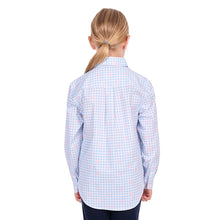 Load image into Gallery viewer, KIDS - Hard Slog - Lillia 1/2 Placket Long Sleeve Shirt - Pale Blue / Pink - Assorted Sizes
